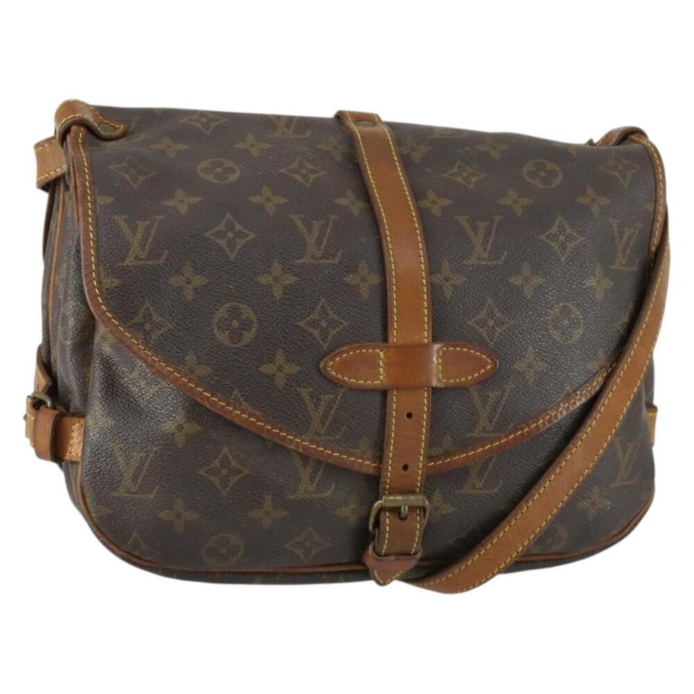 LOUIS VUITTON Monogram Saumur 30 Shoulder Bag M42256 LV Auth ka1380